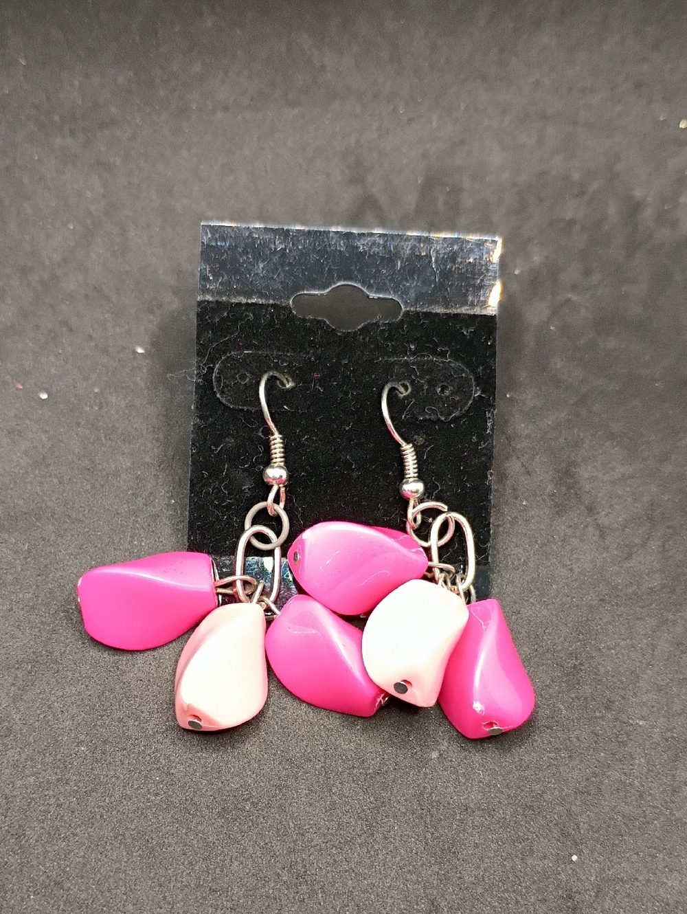 Pink and Light Pink Dangle Bead Earrings - Women Jewelry